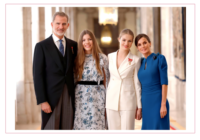 los reyes felipe y letizia y sus hijas leonor y sofia