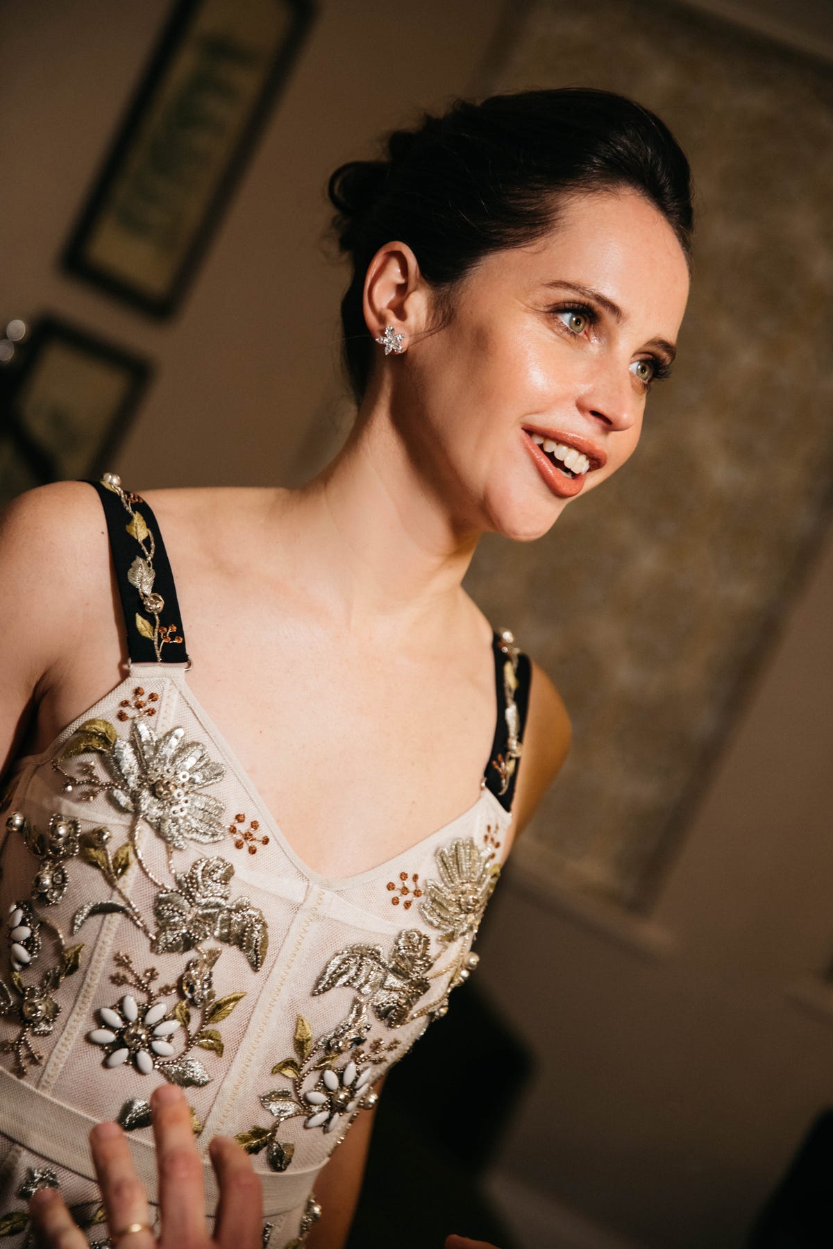 Getting ready for the Fashion Awards with Felicity Jones and Erdem