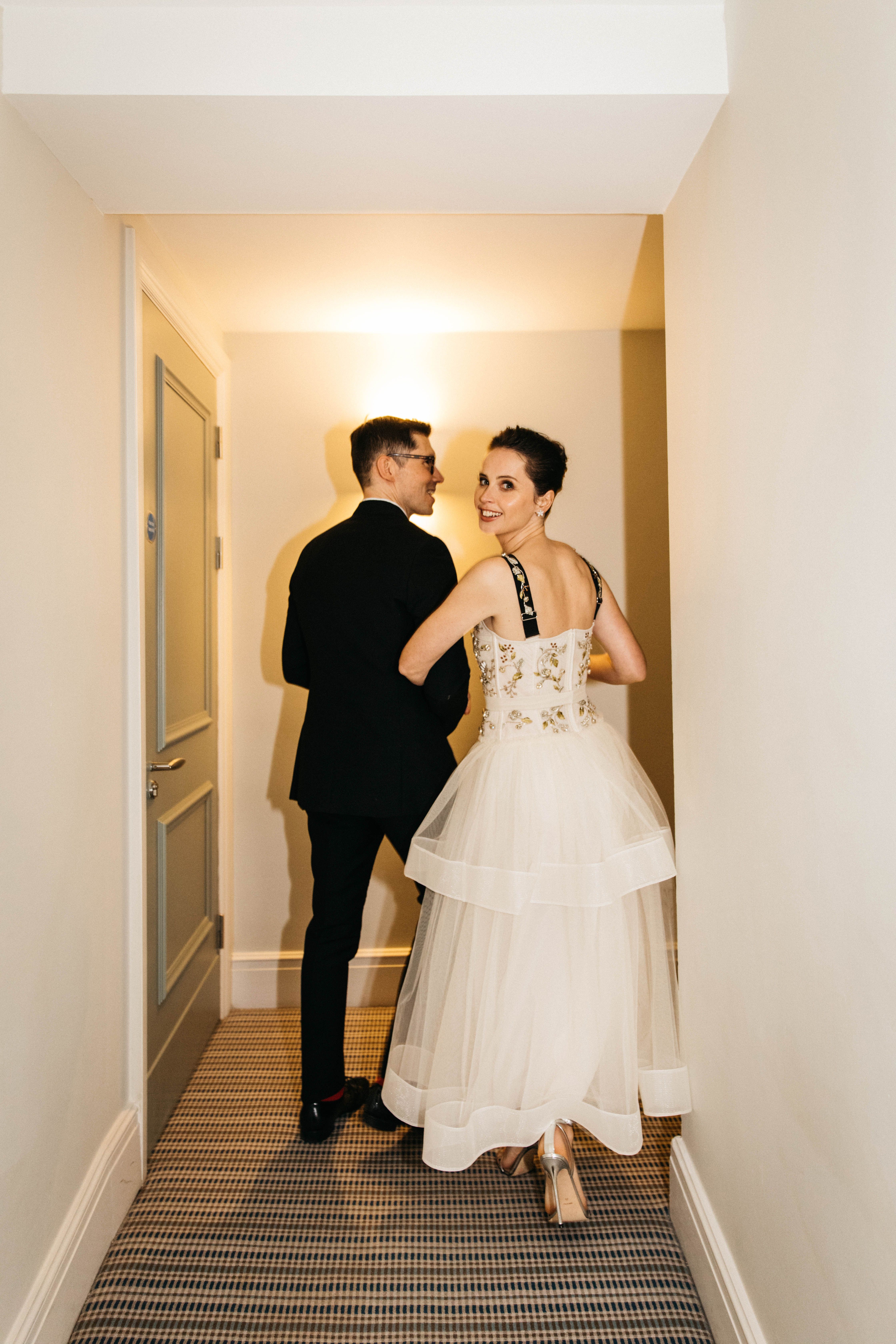 Getting ready for the Fashion Awards with Felicity Jones and Erdem