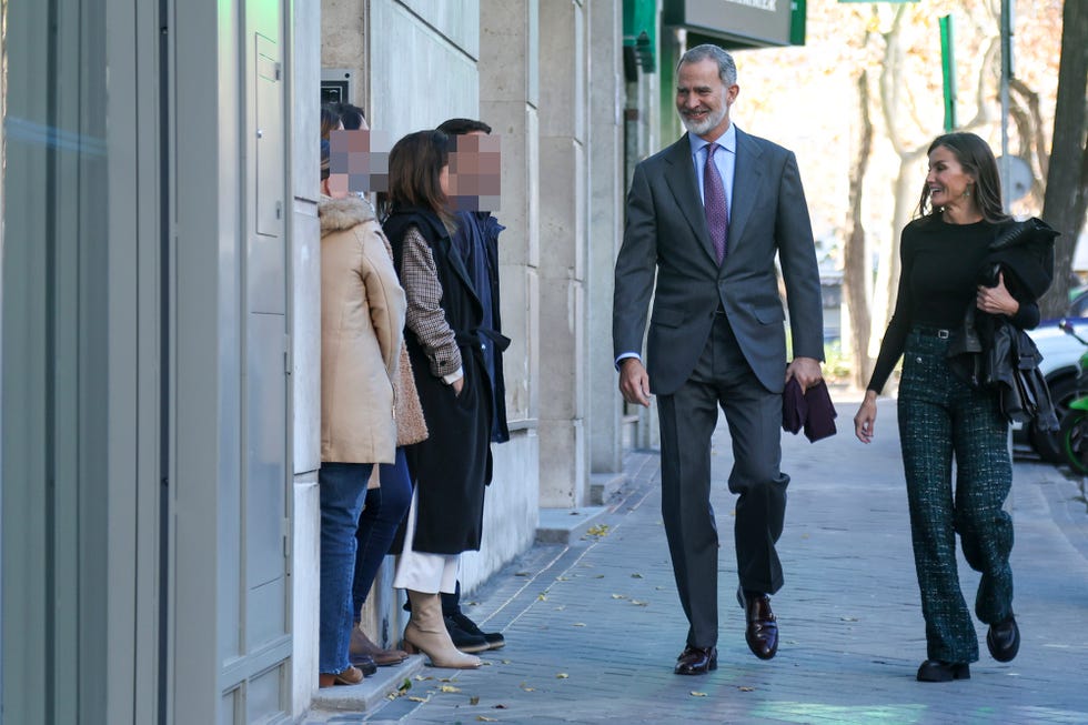 los reyes felipe y letizia a su llegada al 60 cumpleanos de la infanta elena