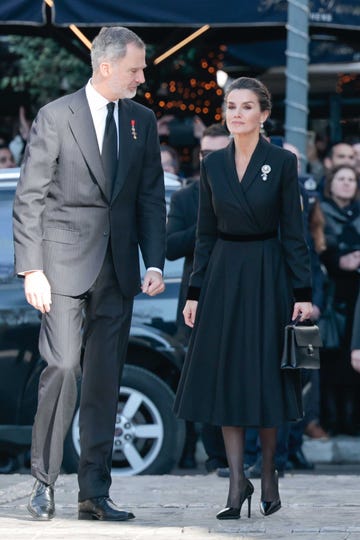 felipe vi y letizia en el funeral de constantino de grecia