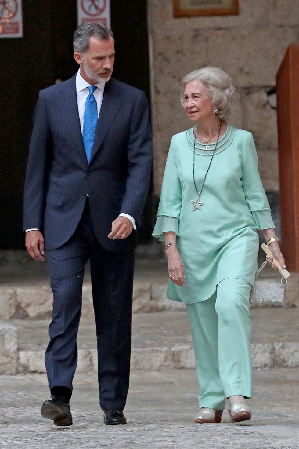 Rey Felipe con su madre Doña Sofía