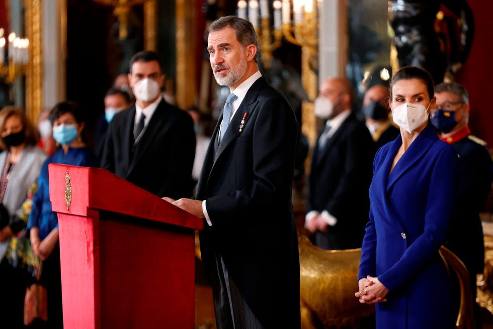 los reyes felipe y letizia presiden la recepción anual al cuerpo diplomático