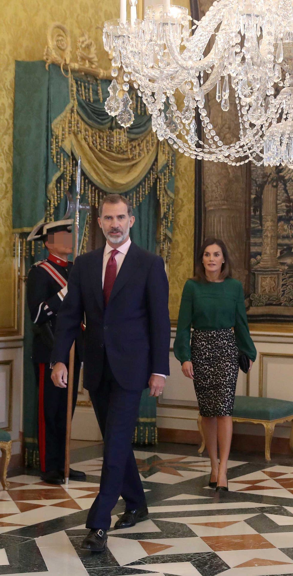 Los Reyes Felipe y Letizia en el palacio Aranjuez