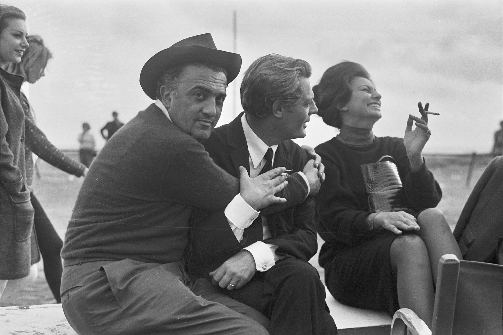 Federico Fellini, set 8%, Marcello Mastroianni, Sophia Loren