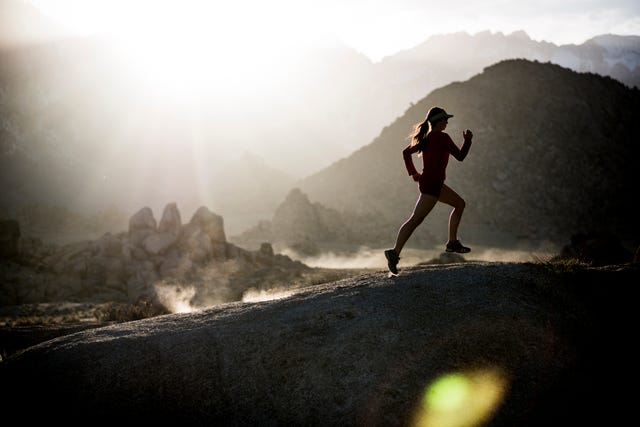 female athlete running