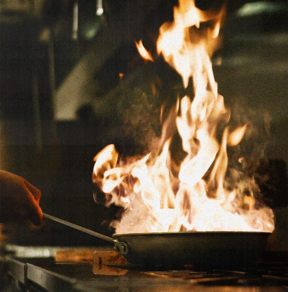 kitchen pan fire