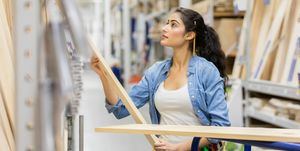 female home improvement store fills customer order