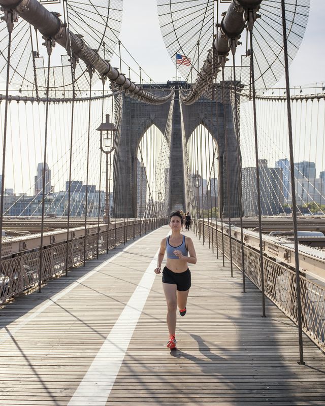 Female runner in New York