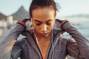 female runner on outdoors workout