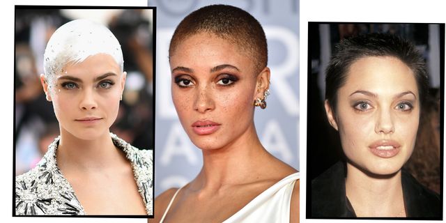 female celebrity shaved head