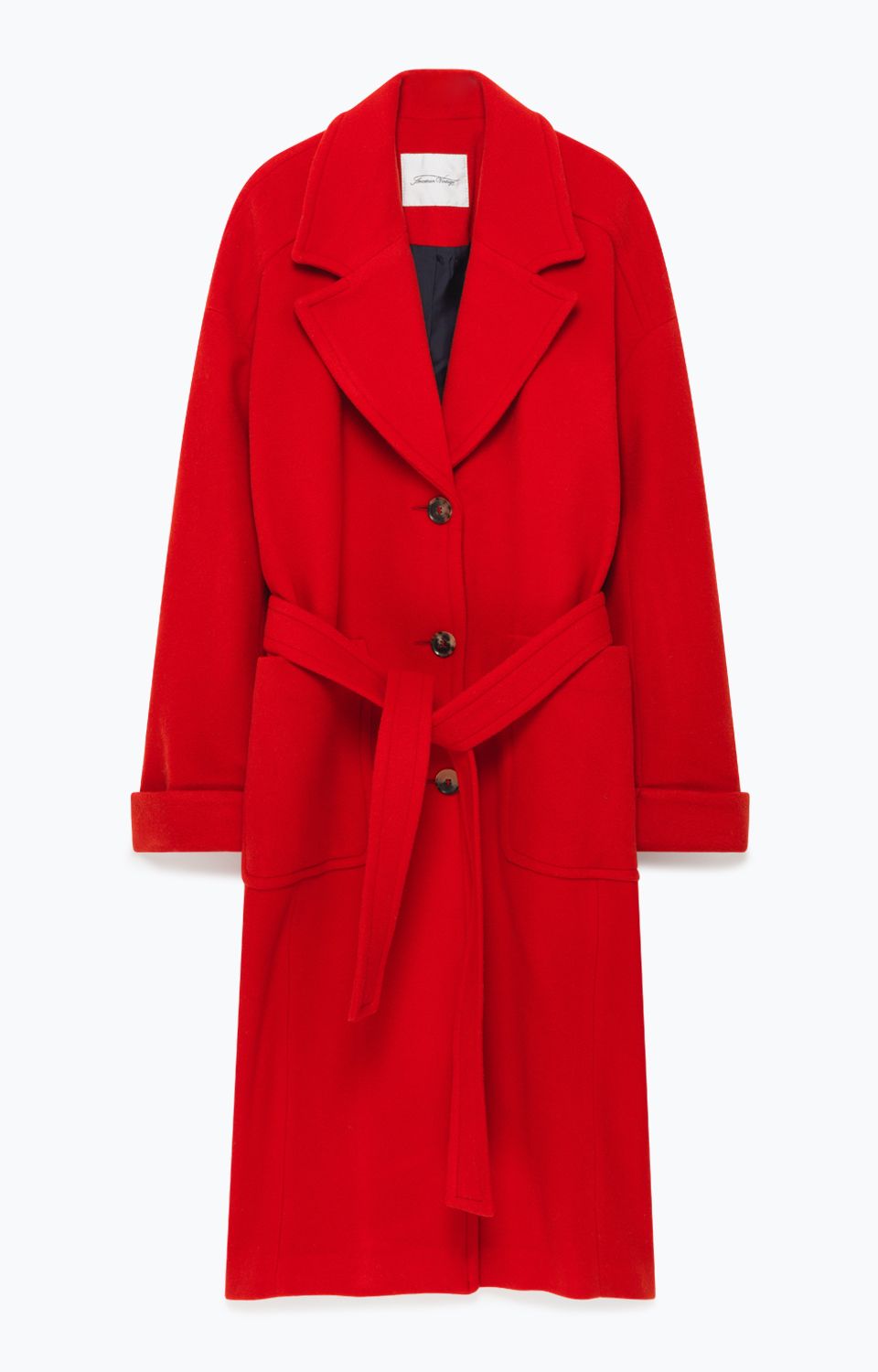 Clothing, Outerwear, Coat, Red, Sleeve, Overcoat, Trench coat, Collar, Robe, Jacket, 