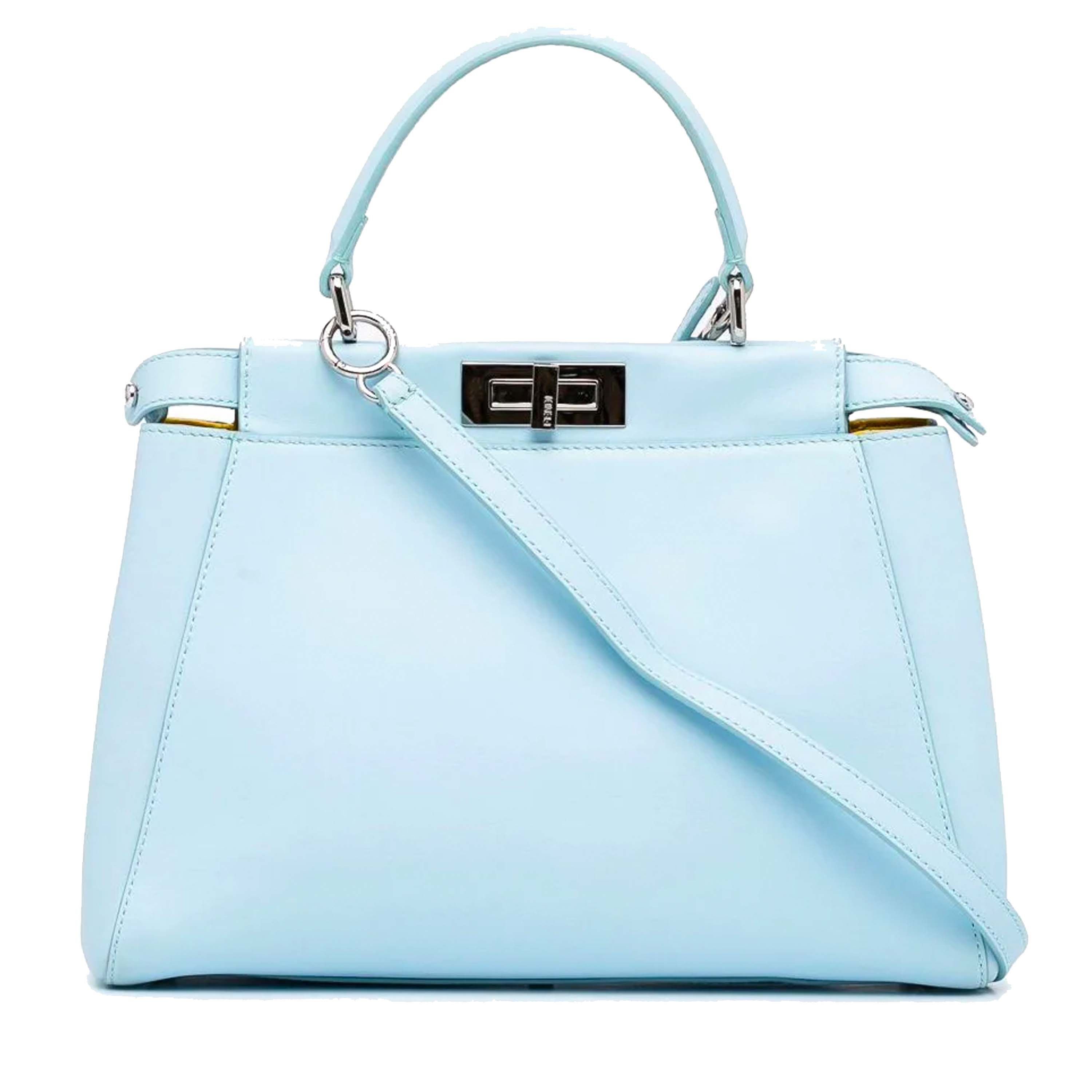 Fendi peekaboo light blue sale