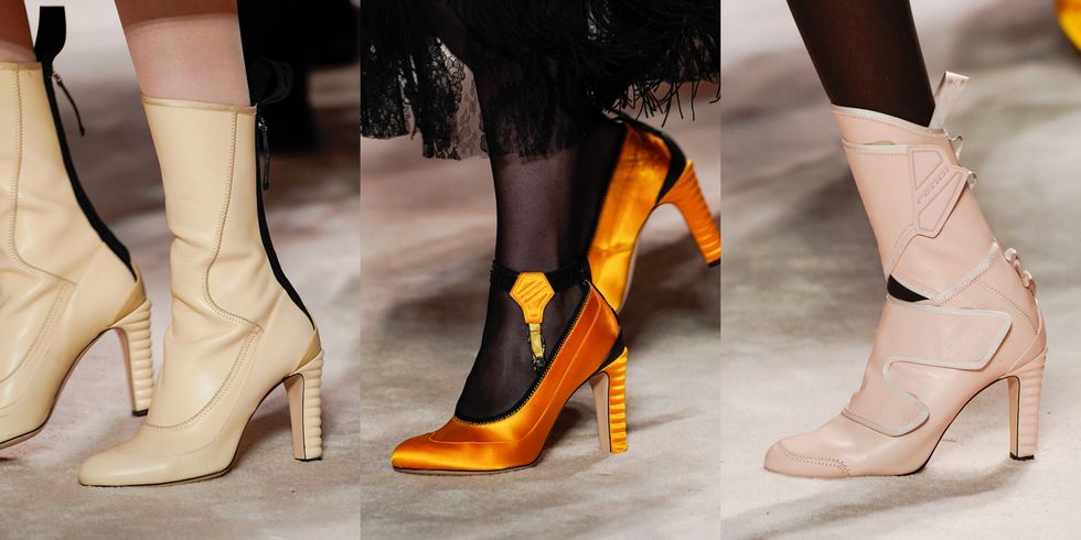 Footwear, High heels, Shoe, Leg, Fashion, Boot, Human leg, Yellow, Fashion model, Joint, 
