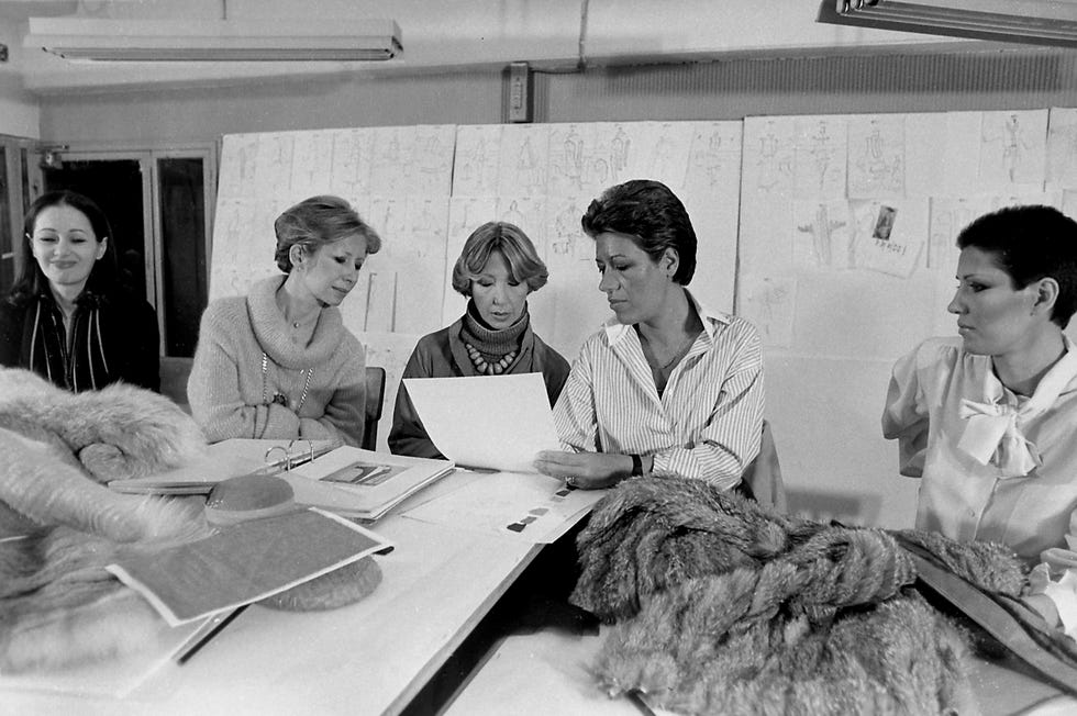 1977 fendi sisters alda paola franca carla and in their atelier