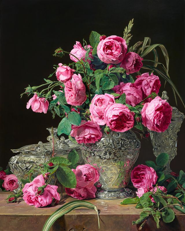 Flower, Garden roses, Still life, Pink, Rosa × centifolia, Still life photography, Floribunda, Cut flowers, Rose, Painting, 