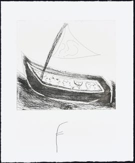 lawrence ferlinghetti, boat drawing