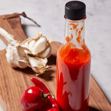 fermented hot sauce made with fresno peppers and garlic