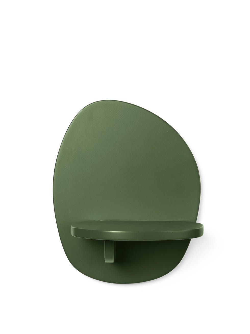 green organic shaped shelf