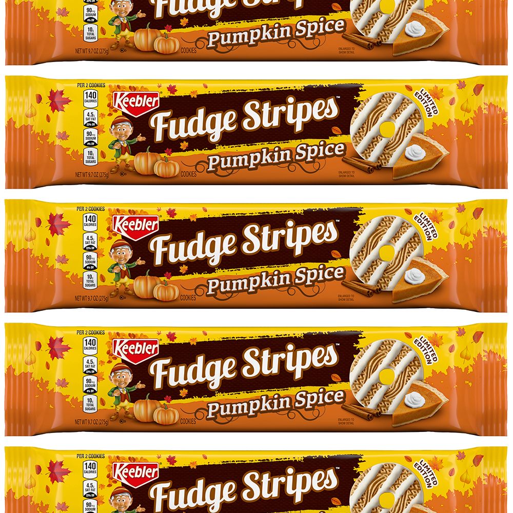 ferrara keebler fudge stripes pumpkin spice cookies