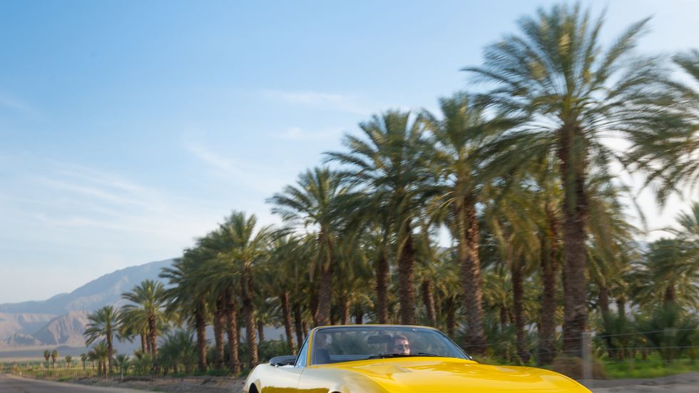 yellow sport car