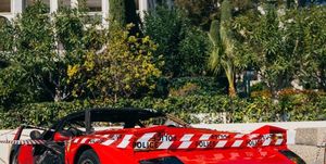 Ferrari F40 incendiado en Mónaco