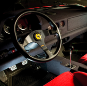Land vehicle, Vehicle, Car, Steering wheel, Steering part, Center console, Ferrari mondial, Coupé, Race car, 