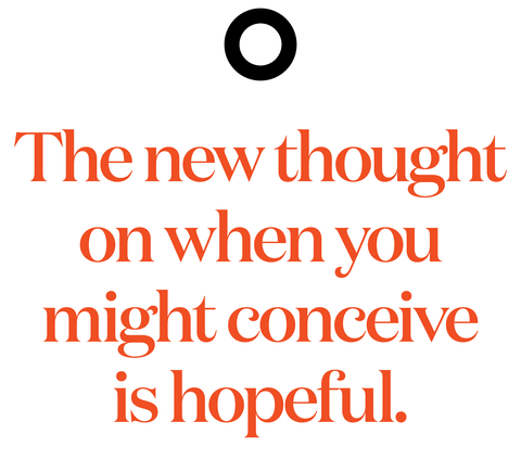 the new thought on when you might cocieve is hopeful