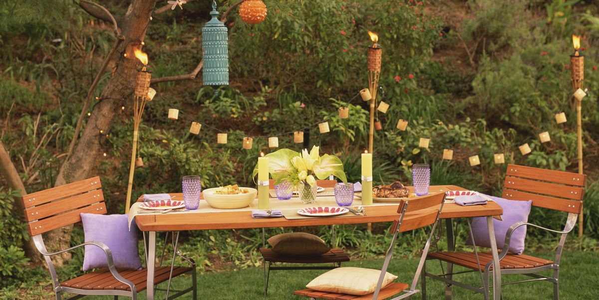 festive outdoor table setting