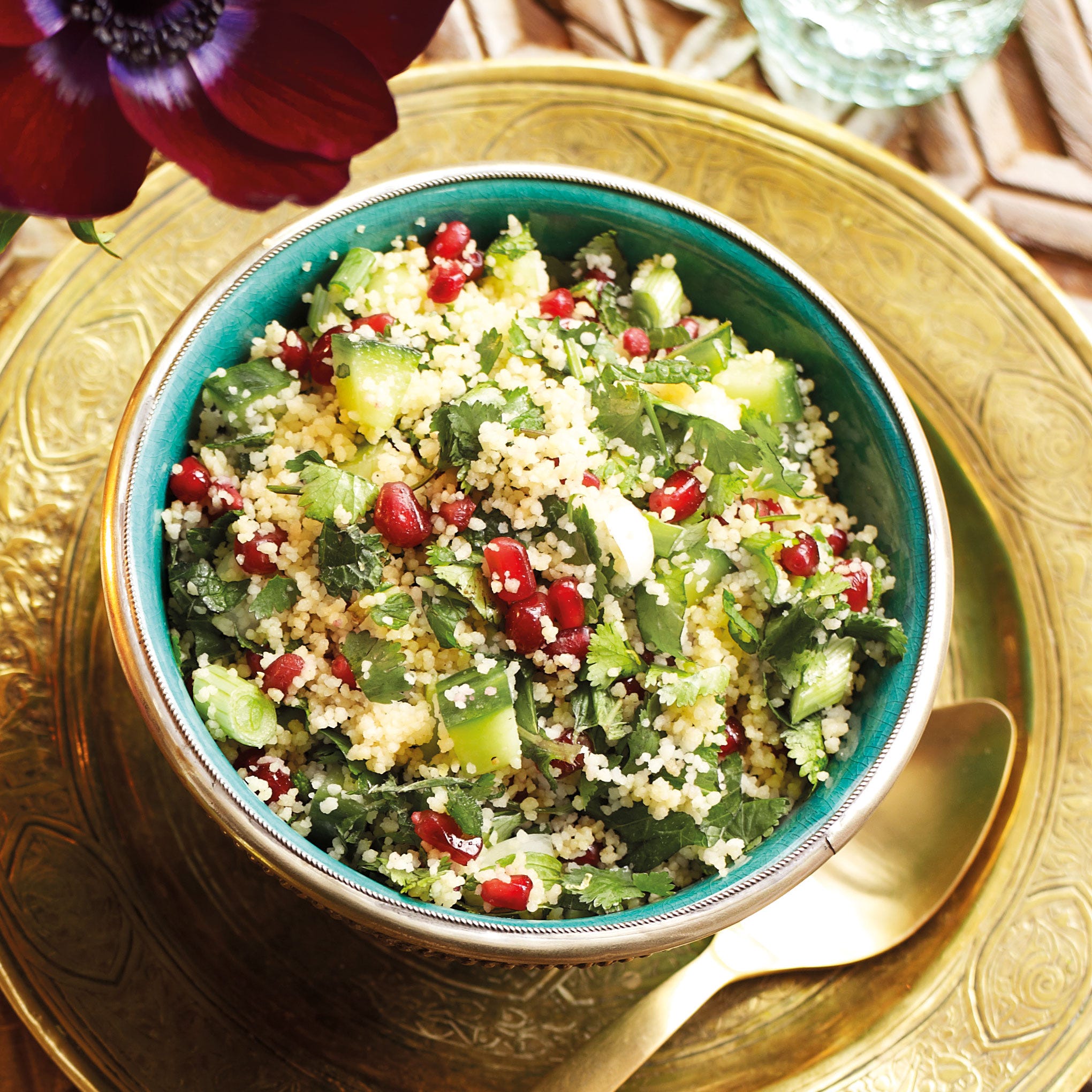 Feta and pomegranate couscous | Couscous recipe