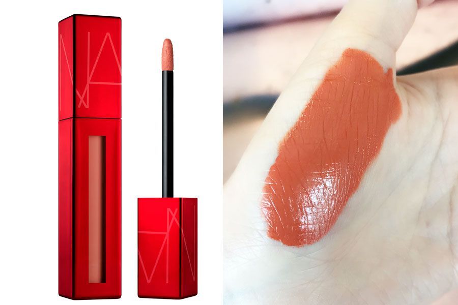 Red, Cosmetics, Lipstick, Orange, Lip, Beauty, Lip gloss, Tints and shades, Material property, Liquid, 