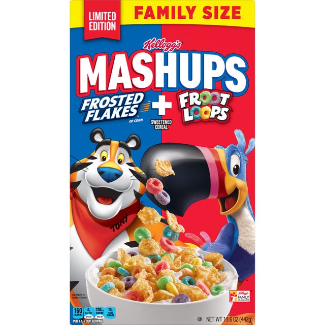 kellogg's mashups froot loops frosted flakes