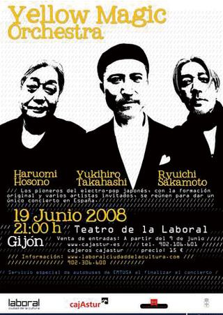 スペイン・ヒホンで行われたymo単独公演のポスター。