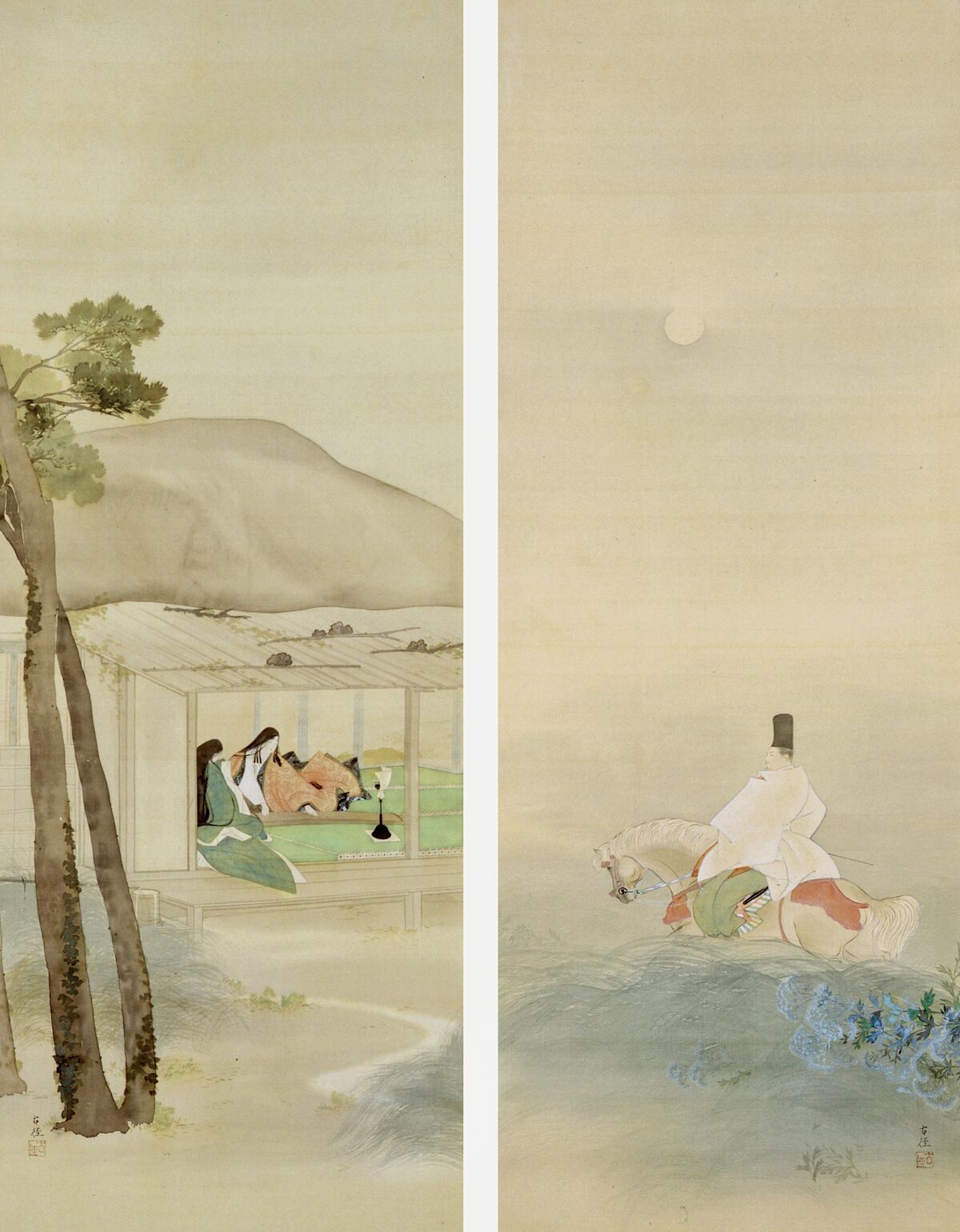 小林古径、【不尽（部分）】、希少な大判額装用画集より、美品、日本人画家