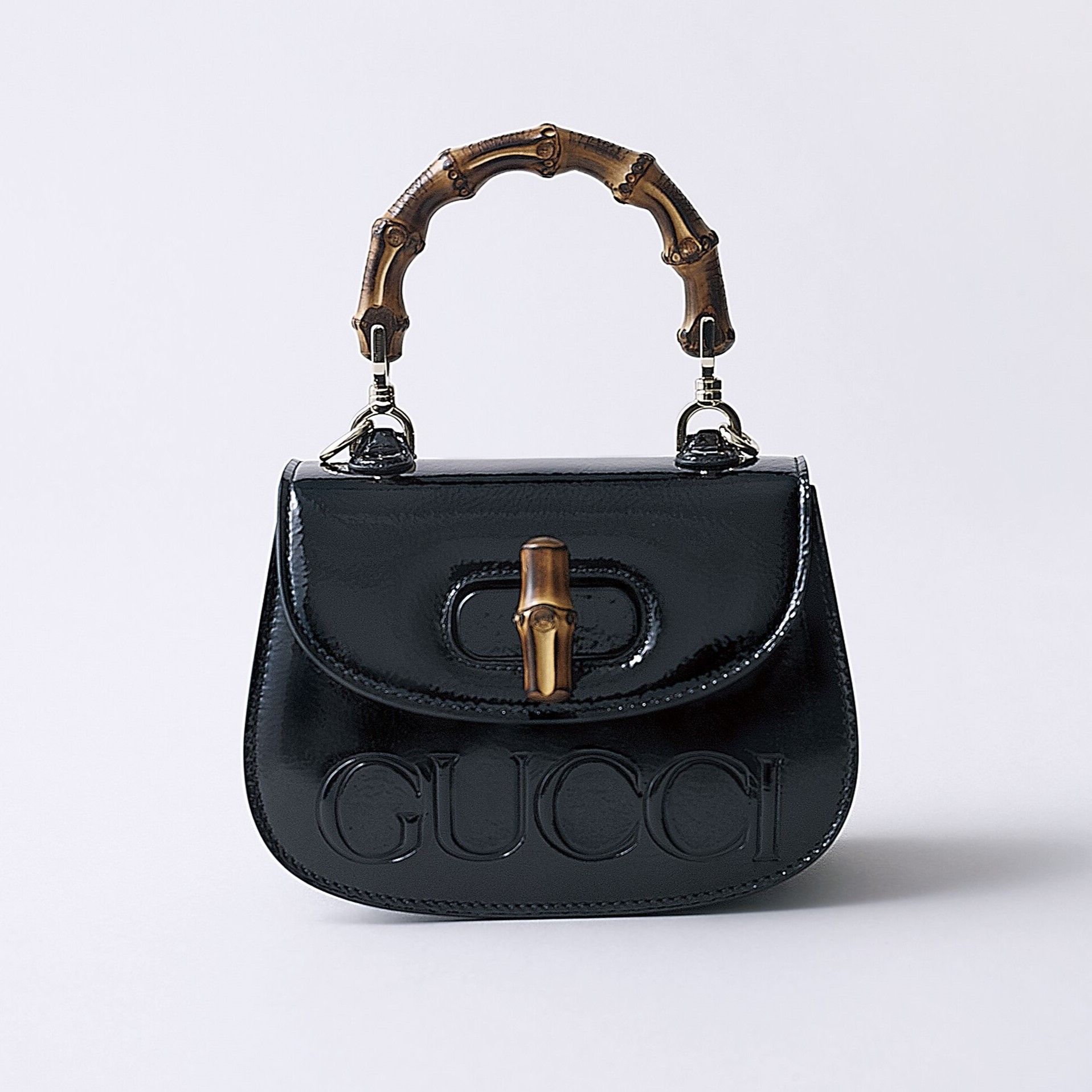 GUCCI グッチ 希少品 バンブー 着物 ハンドバッグ レザー 赤 