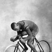 a portrait of african american cyclist major taylor