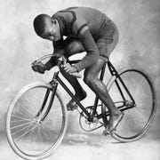 a portrait of african american cyclist major taylor