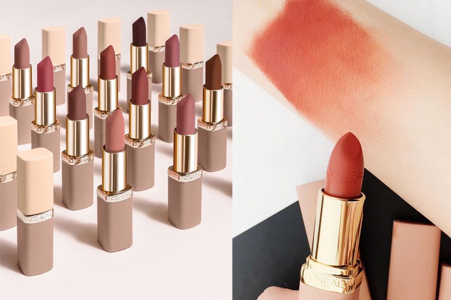 Lipstick, Pink, Red, Cosmetics, Product, Beauty, Lip, Material property, Peach, Beige, 