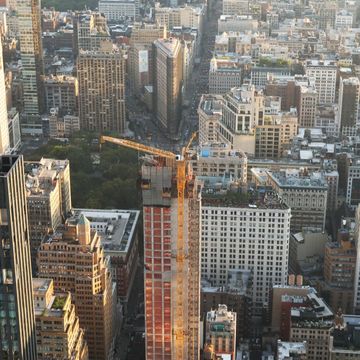 la vista dall'empire state building di new york city