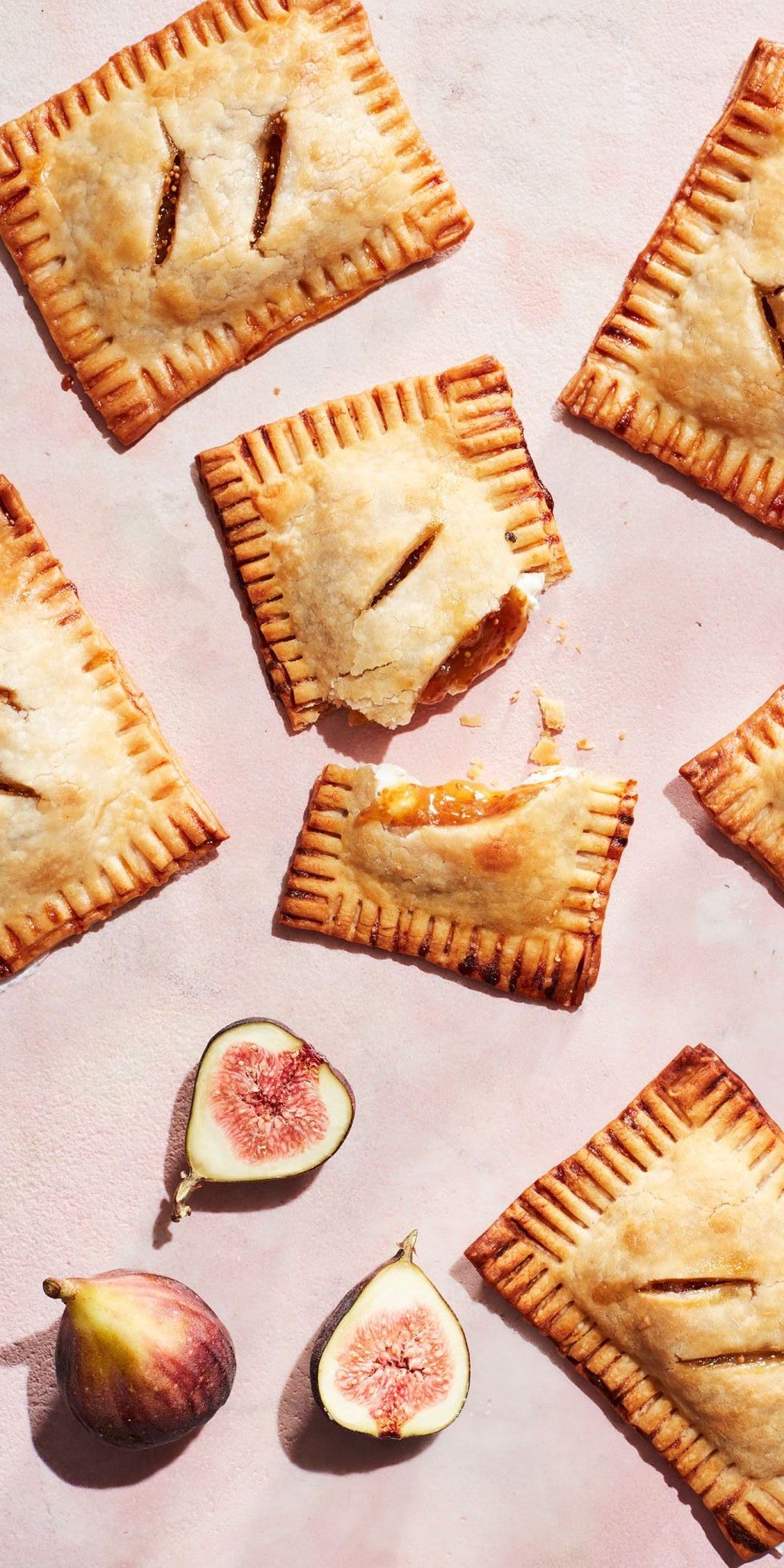 fig compote and cheese breakfast pastry pockets
