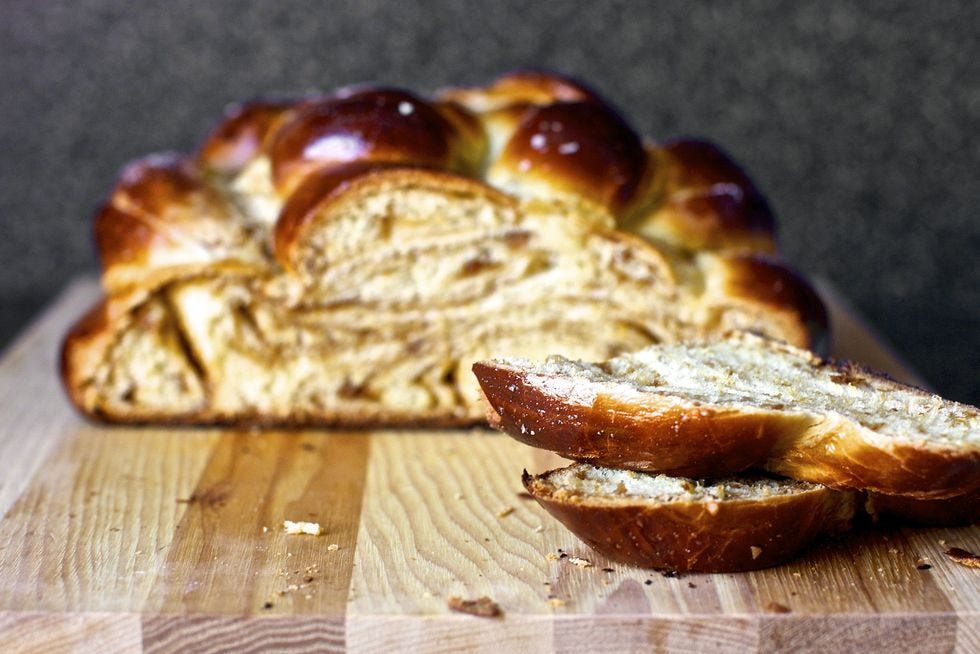 fig, olive oil, and sea salt challah