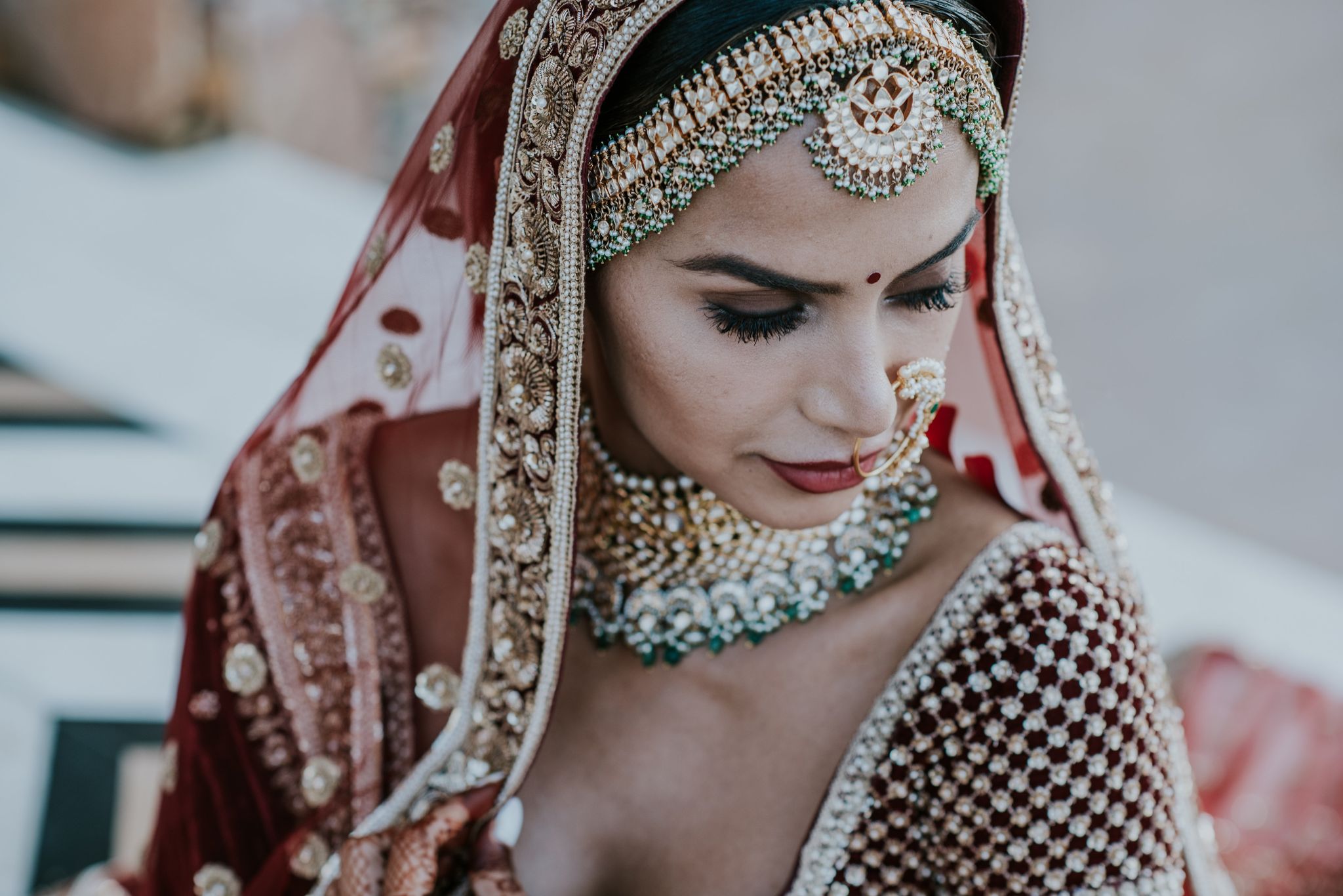 Bride, Skin, Tradition, Beauty, Eye, Headpiece, Jewellery, Design, Fashion accessory, Mehndi, 
