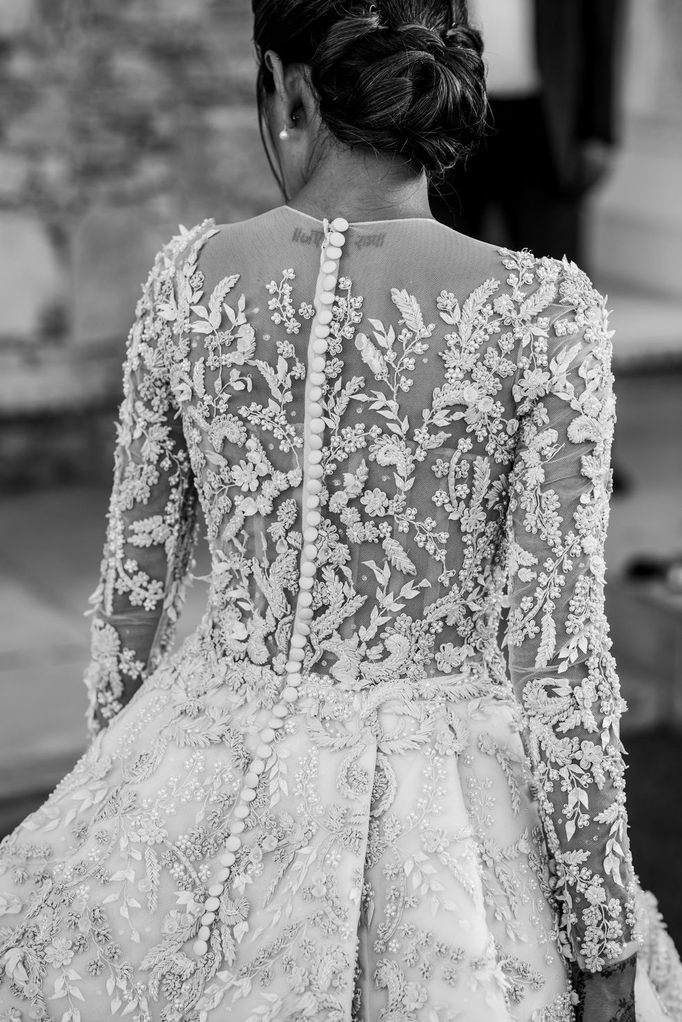 White, Clothing, Dress, Lace, Shoulder, Fashion, Gown, Black-and-white, Wedding dress, Haute couture, 