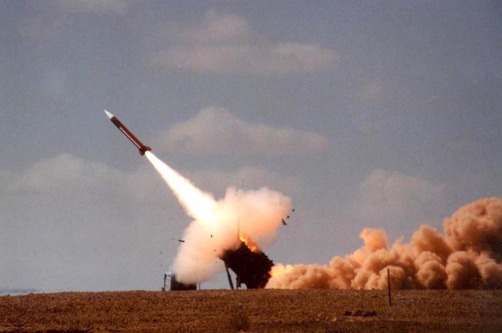 patriot missile is launched against a target