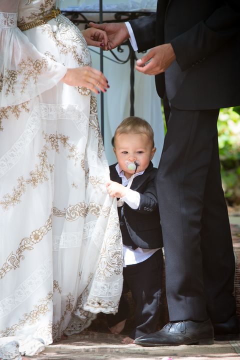 Photograph, Ceremony, Dress, Wedding dress, Marriage, Child, Wedding, Formal wear, Bridal clothing, Gown, 
