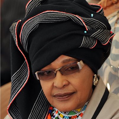 (FILES) In this file picture taken on November 5, 2009 Winnie Madikizela-Mandela, former wife of Former South African President Nelson Mandela dressed in Xhosa tribe garbe attends a gathering of traditional leaders from all over the country in Pretoria  at Freedom Park in honour of former President Nelson Rolihlahla Mandela.   Winnie Madikizela-Mandela was never consulted about a new movie on her turbulent life and marriage to Nelson Mandela, her lawyers told the film-makers in a letter leaked on January 26, 2010 to South African media. AFP PHOTO / ALEXANDER JOE (Photo credit should read ALEXANDER JOE/AFP/Getty Images)