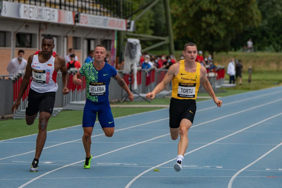 el velocista italiano filippo tortu vence los 100m de la fastweb cup de rieti 2020 el pasado 4 de julio