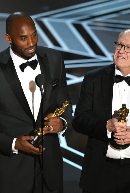 Filmmaker Kobe Bryant, winner of the Best Animated Short Film award for  'Dear Basketball,' in the press room at the 90th Academy Awards held at the  Dolby Theatre in Hollywood, Los Angeles