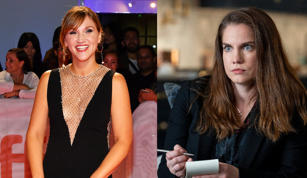 journalist jessica pressler and actress ﻿anna chlumsky playing vivian kent, a character based on pressler in netflix's inventing anna﻿