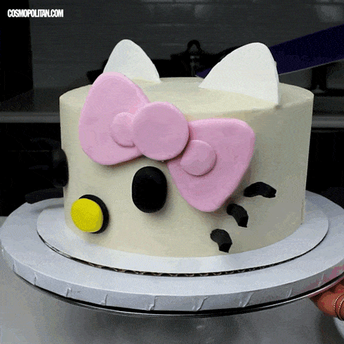 Round Hello Kitty Cake by ayarel on DeviantArt